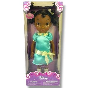 Disney Store Tiana 16" Toddler Doll Princess Frog Satin Dress New Box Wear HTF